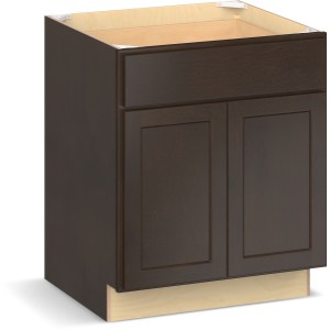 RELIABILT Parkstone II Base Cabinet, Espresso Stained, 27" W, 2 Doors 1 Drawer, Fully Assembled - 641043 | Lowe's Pro Supply